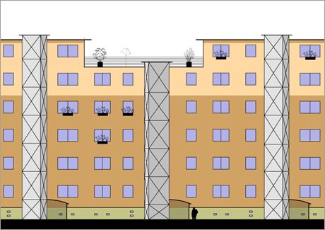 Umbau und Modernisierung von Wohnblocks in Halberstadt 2