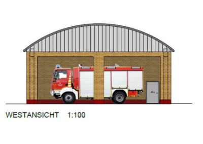 Neubau der Fahrzeughalle der Freiwilligen Feuerwehr Ketzin