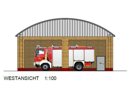 Neubau der Fahrzeughalle der Freiwilligen Feuerwehr Ketzin