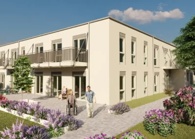 Neubau eines altengerechtes Wohnhaus mit Büroeinheit und einer Wohngemeinschaft